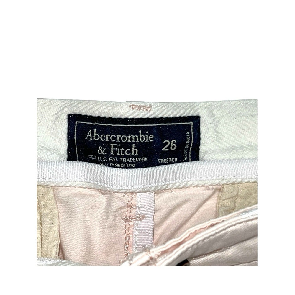 Abercrombie And Fitch Pink‎ Khaki Stretch Shorts Size 26 Bermuda Shorts - Picture 2 of 7